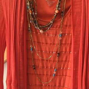 🎉Chicos Bundle🎉Size S Cardigan♦️Tank♦️Necklaces